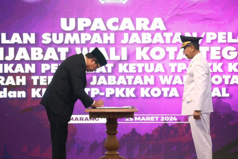 Lantik Pj Wali Kota Tegal, Nana Ajak Sukseskan Arus Mudik dan Balik Lebaran