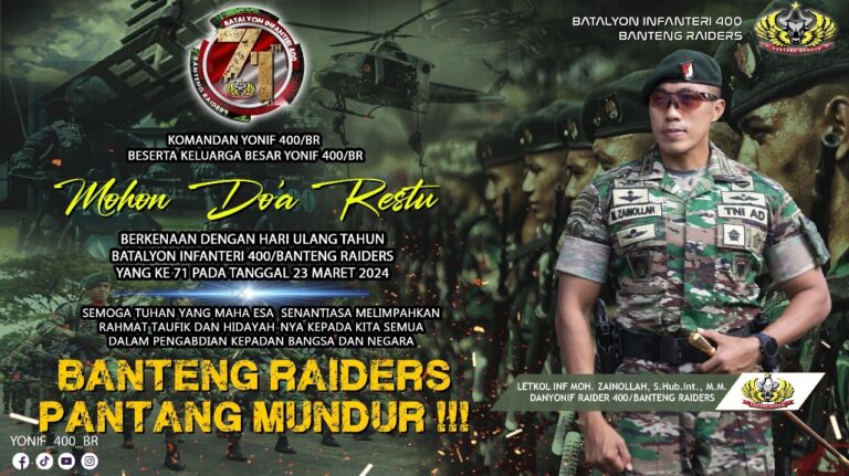 Hari Ini Genap Berusia 71 Tahun, Banteng Raiders Cikal Bakal Pasukan Raiders Indonesia