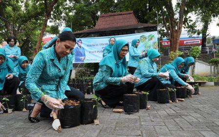 Peringati HKG ke-52, TP PKK Jateng Tanam Ratusan Bibit Cabai