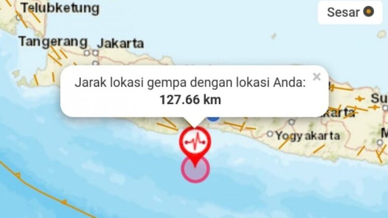 Tadi Pagi, Cilacap Digoncang Gempa Bumi 4,9 Magnitudo