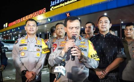 Kapolda Jateng Tegaskan Puncak Arus Mudik di Gerbang Kalikangkung Sudah Terlewati