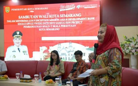 Pemerintah Kota Semarang melakukan audiensi dengan tim Asian Development Bank (ADB) terkait Sistem Pengelolaan Air Limbah Domestik Terpusat (SPALD-T) skala perkotaan di Semarang, Selasa (28/5/2024).
