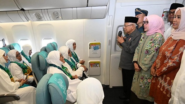 Lepas Jemaah Haji Aceh Kloter Pertama, Wapres KH Ma’ruf Amin Ingatkan Cuaca Panas di Saudi