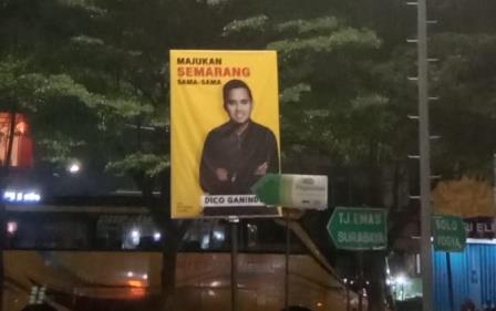Pilwakot Semarang, Baliho Dico Majukan Semarang Bertebaran di 17 Titik Kota Semarang