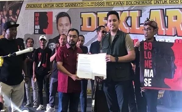 Bolone Mase Deklarasi Dukung Dico di Pilwalkot Semarang