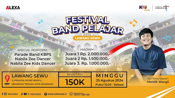 Festival Band Pelajar di Lawang Sewu Semarang, Direktur Operasi KAI Wisata: Ajang Kreativitas dan Bakat Generasi Muda