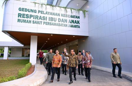 Presiden Jokowi Resmikan Fasilitas Respirasi Kesehatan Ibu dan Anak RS Persahabatan