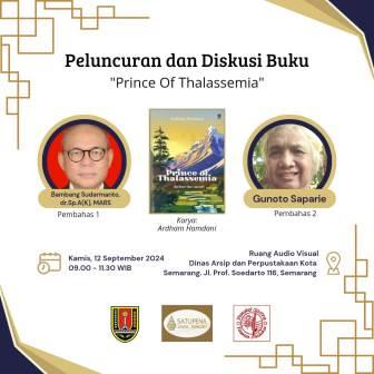 Satupena Jateng akan Luncurkan Buku ’Prince of Thalassemia’
