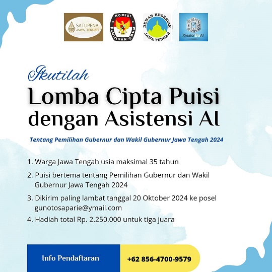 DKJT Adakan Lomba Cipta Puisi AI tentang Pilgub