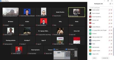 Suasana sosialisasi Program S2 MPWK Unissula secara daring, Minggu, 23 Maret 2025.