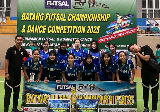 Futsal Putri Universitas Semarang Juara 2 di Batang Futsal Championship