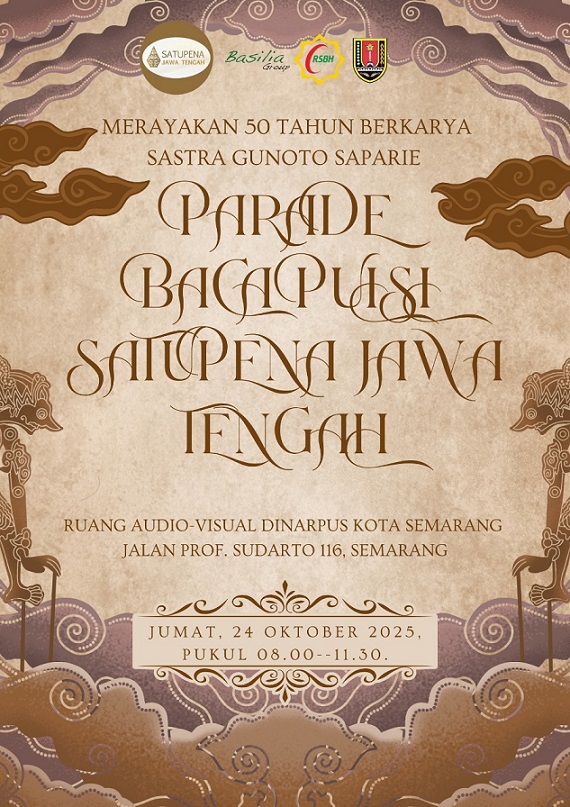 Satupena Jawa Tengah Gelar Parade Baca Puisi 2025