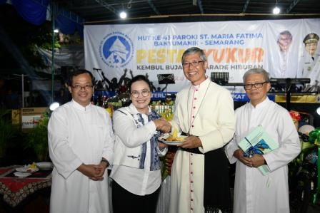 Hadiri HUT ke-43 Paroki Santa Maria Fatima Banyumanik, Agustina Berharap Gereja Jadi Pelita Kasih dan Mitra Pemerintah dalam Pembangunan