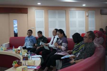Wali Kota Semarang, Agustina Wilujeng didampingi Pj Sekda dan Kepala DKK Kota Semarang saat mengikuti verifikasi dokumen pada penilaian kota sehat Swasti Saba pada Agustus lalu.