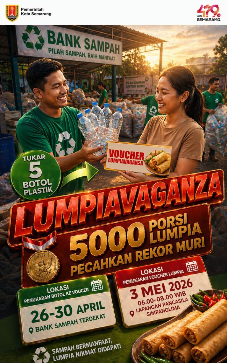 Pemkot Semarang Dorong Budaya Ramah Lingkungan Lewat Program ”Tukar Botol Dapat Lumpia”