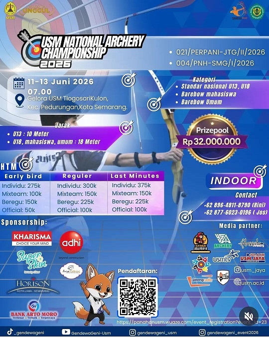 UKM Panahan USM Gelar Kejuaraan Nasional Panahan