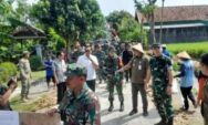 Danrem 074/Warastratama Bersama Bupati Sragen Tinjau Pembangunan Cor Blok Jalan 1.100 Meter