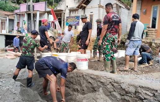 TMMD Purworejo Kebut Pengecoran Jalan Desa Watuduwur